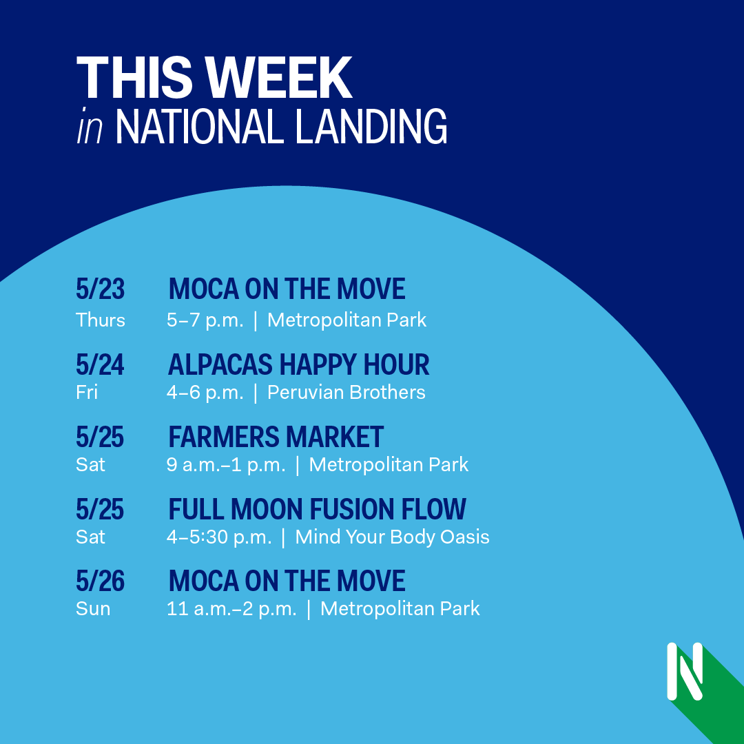 Join us for live jazz, free fitness, art classes, and even a special visit from alpacas this week in National Landing!
