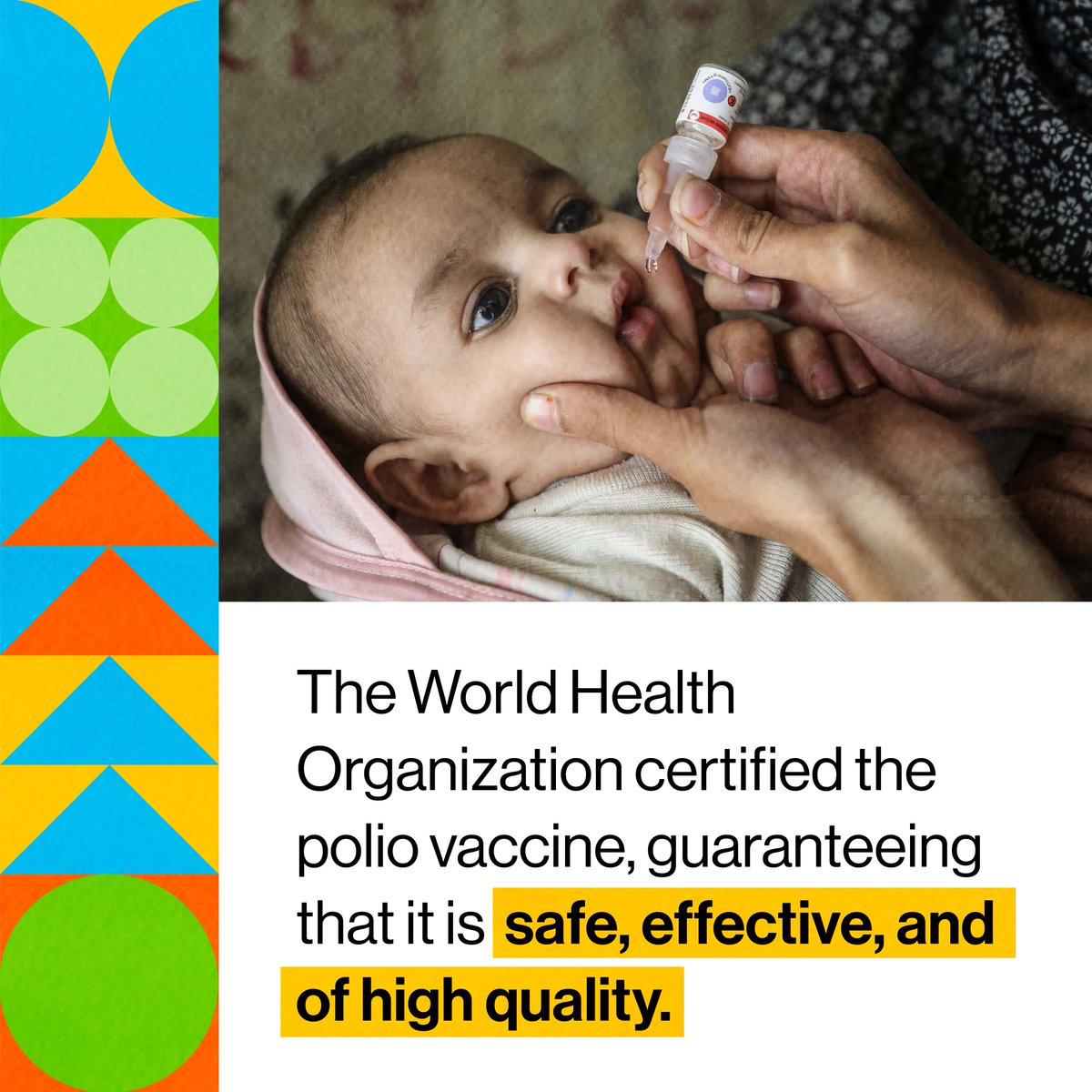 Oral polio vaccines make children’s immune systems stronger by teaching their bodies how to respond to the virus. Polio vaccines were developed based on decades of research, and they’re our best tool for keeping kids safe.