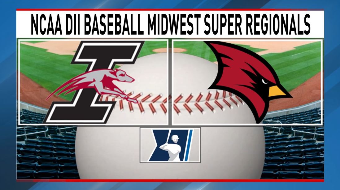 It's official: @svsubaseball will host @UIndyBaseball in the NCAA D2 Midwest Super Regionals. Game 1 is scheduled for Friday at 1pm. Game 2 will take place Saturday at 11am. If necessary, Game 3 will be played on Saturday as well.