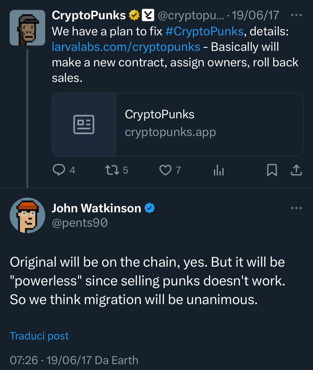 CryptoPunksOG's tweet photo. The Original CryptoPunks or the so called V1 CryptoPunks.

Zero execution risk.
Community run.
All the provenance.
Just punks. https://t.co/1582AsKG9y