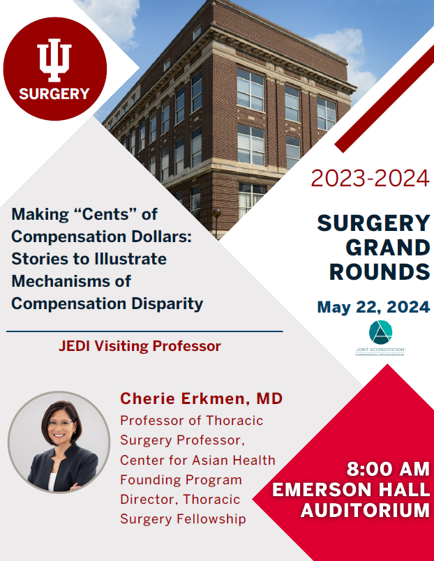 IU_Surgery's tweet image. 📅#IUSurgery looks forward to Wednesday's Morbidity and Mortality Conference &amp;amp; Grand Rounds, featuring #JEDI visiting professor Dr. Cherie P. Erkmen from @TempleSurgery.
@iu_ctsurgery @girlceppa @EA_FarkasMD @kbilimoria 
#IUSurgeryVisitingProf #IUSurgeryGrandRounds