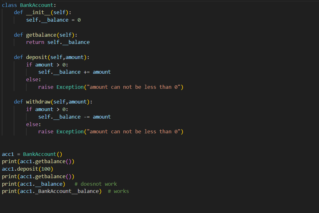 chetan_sonigra's tweet photo. #100daysofcodepython
πDay 28: Abstraction and Encapsulation in Python
#Encapsulation #Python #Abstracton #ObjectOrientedProgramming #Interface https://t.co/QcCOCMOuI2