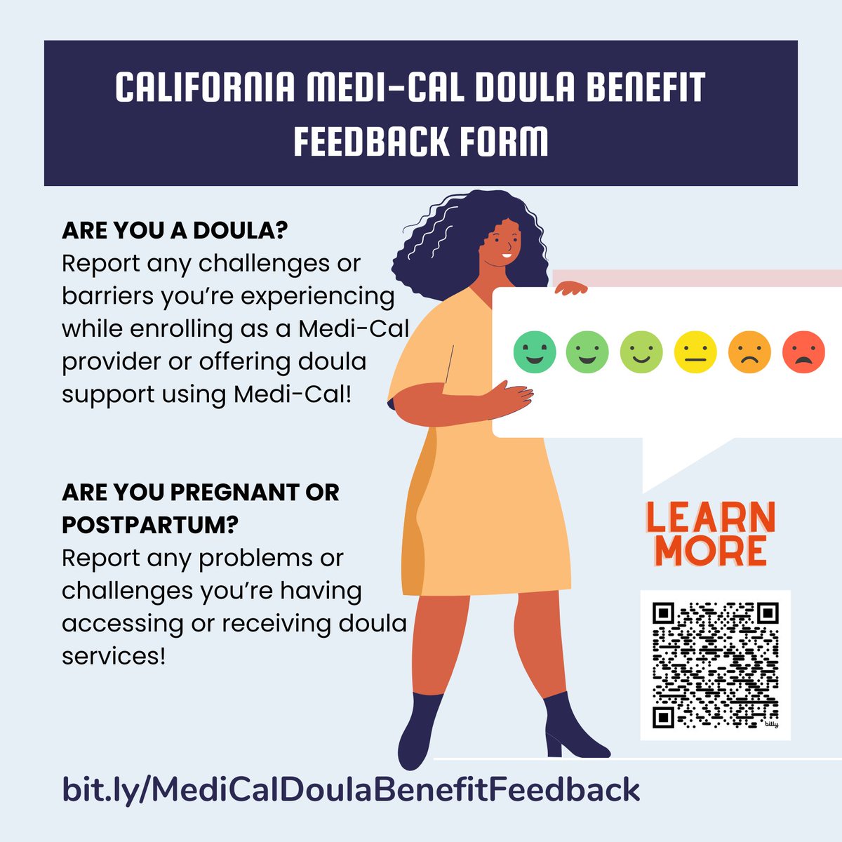 Are you a doula enrolling or serving as a Medi-Cal provider? We want to hear about any barriers or challenges you’re facing - share how it’s going here: bit.ly/MediCalDoulaBe…