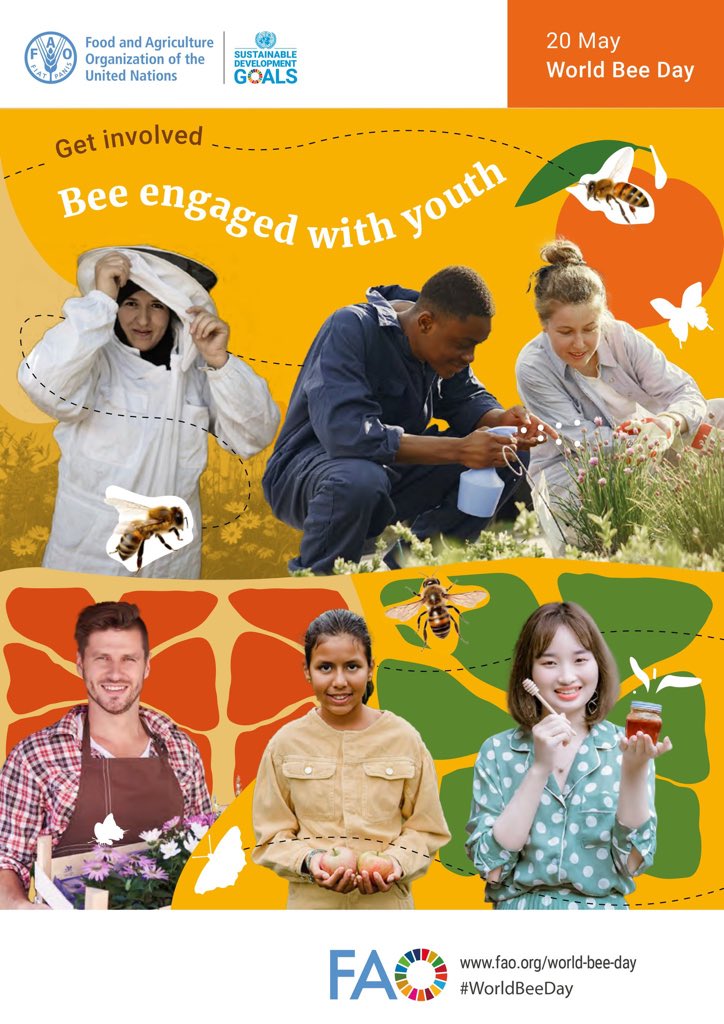 Happy #WorldBeeDay farmers. This year’s theme is 'Bee Engaged with Youth.' It’s your time to take action.