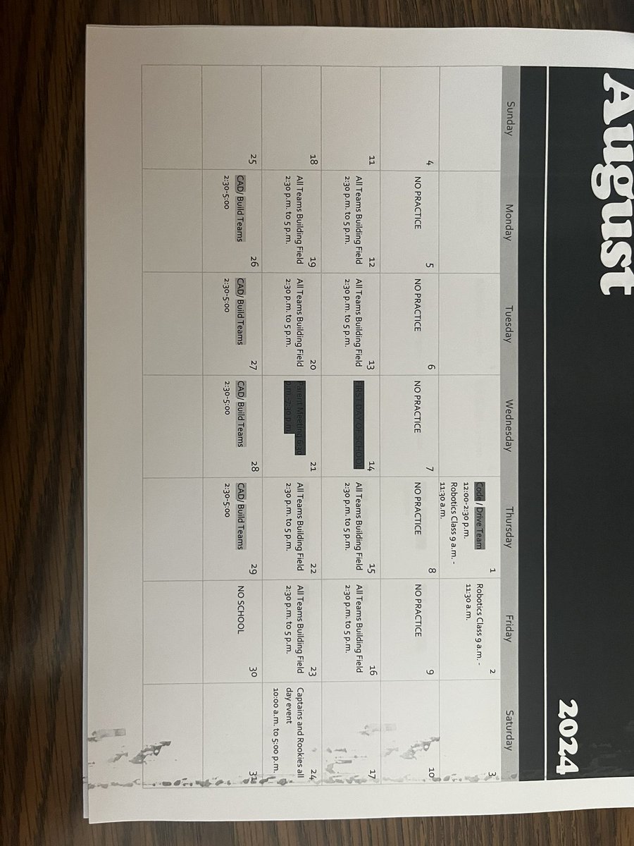 ScrapRobotics's tweet photo. The schedule for robotics summer classes has been made. If you would like to join robotics next year you are welcome to meet us in the robotics room in the high school. https://t.co/E5Jjk8su3c