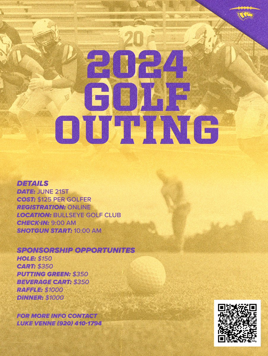 ⛳️Our golf outing is just over a month away!

Click here or scan the QR code to reserve your spot!
🔗: bit.ly/uwspfbgolfouti…