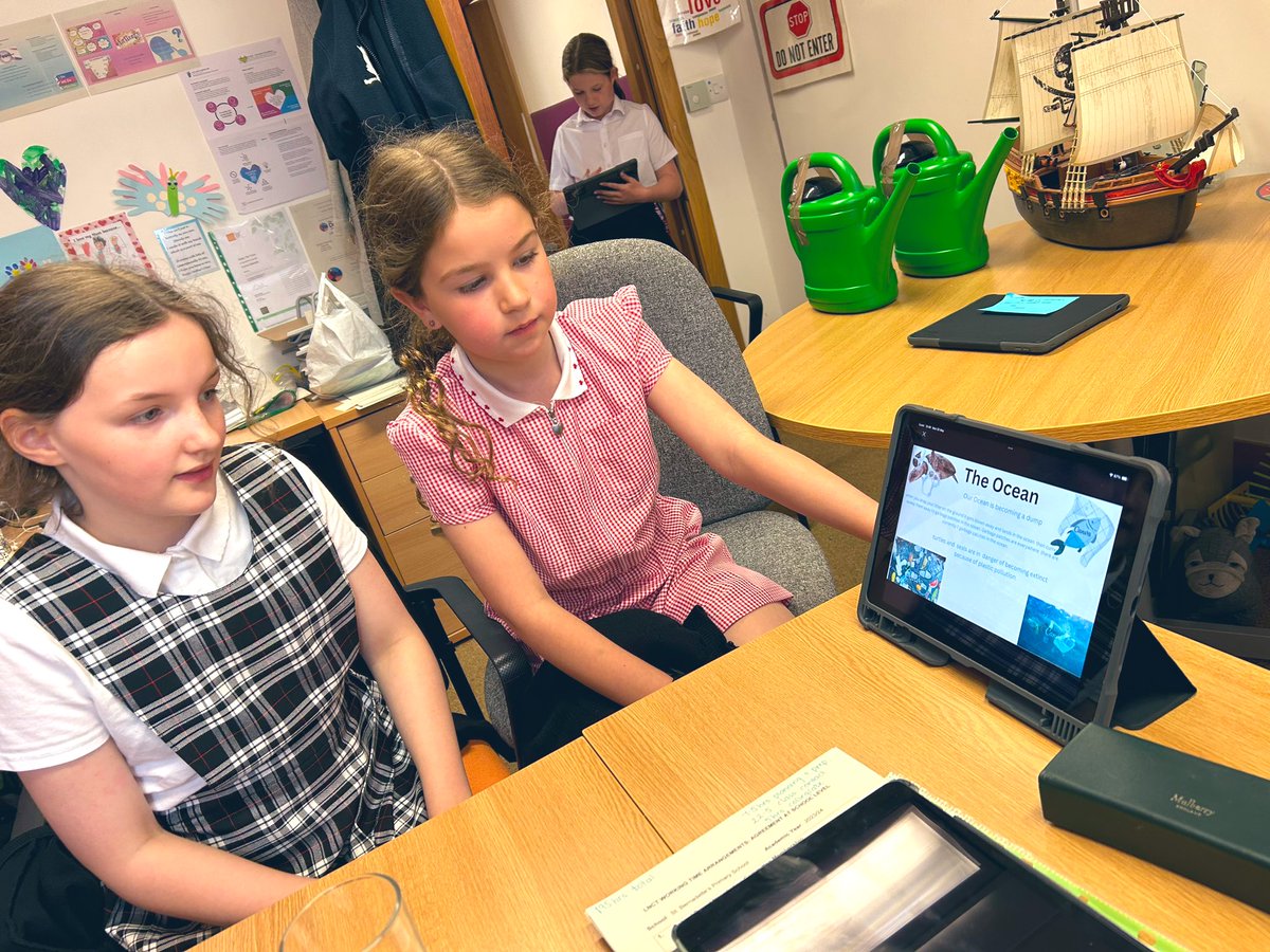 Tomorrow's leaders <a href="/stbernadettesps/">St Bernadette's PS</a>! D and L presented their wish list of books for Dyslexic pupils. O and R shared their presentation they would like to share at assembly this week. <a href="/MrsBrown_STBPS/">Mrs Brown</a>