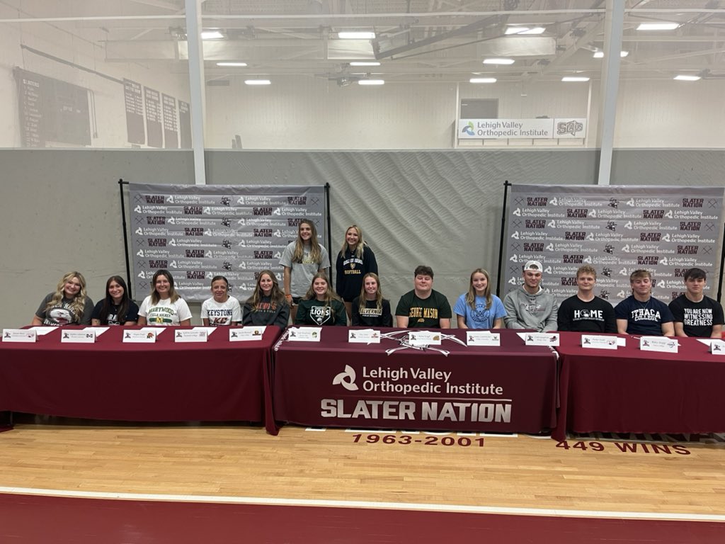 Congratulations to all of our student-athletes that plan to combining their athletic careers at the next level! #SlaterNation⚒️