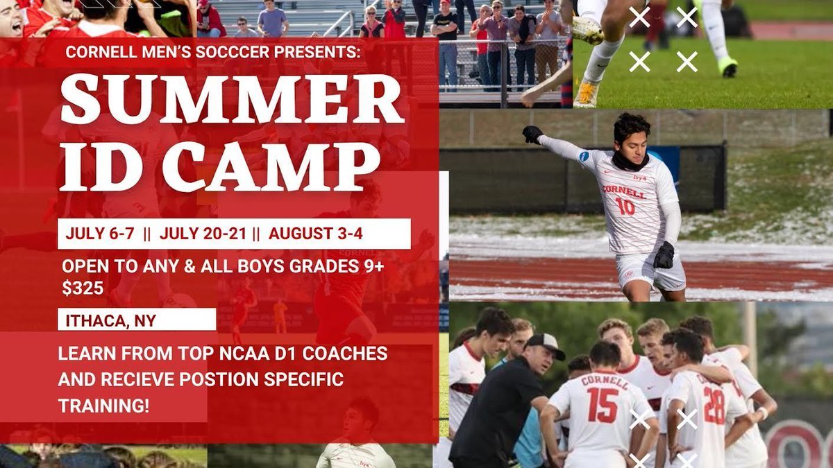 Want a world class degree while playing high level soccer? @CornellMSoccer presents Front Studs Soccer Camps. Join us on our beautiful campus. Multiple high academic schools in attendance. Camp will be held on two beautiful grass fields #yellcornell ↪️ buff.ly/3wJKDoG