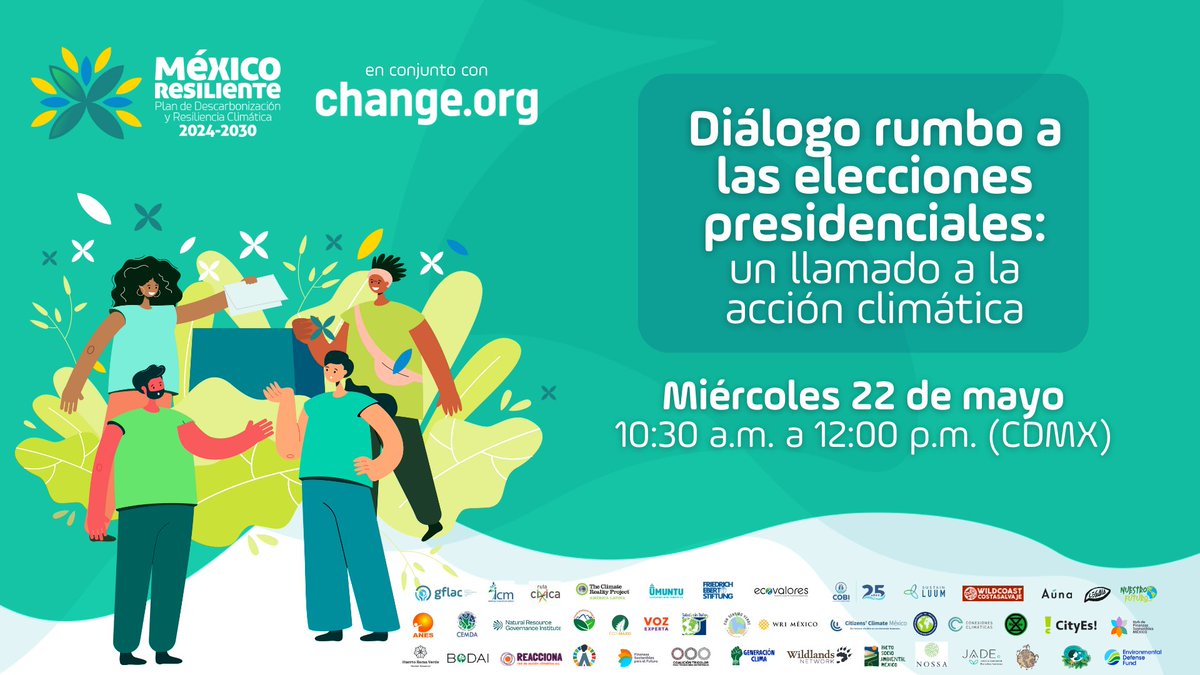 📢#FelizLunes y recuerda que este #MIÉRCOLES 22 de mayo a las 10:30h es el “Diálogo rumbo a las #EleccionesPresidenciales:un llamado a la #AcciónClimática”. Habrán reflexiones y propuestas específicas, previo a cierre de campañas de <a href="/XochitlGalvez/">Xóchitl Gálvez Ruiz</a> <a href="/Claudiashein/">Claudia Sheinbaum Pardo</a> <a href="/AlvarezMaynez/">Jorge Álvarez Máynez</a>