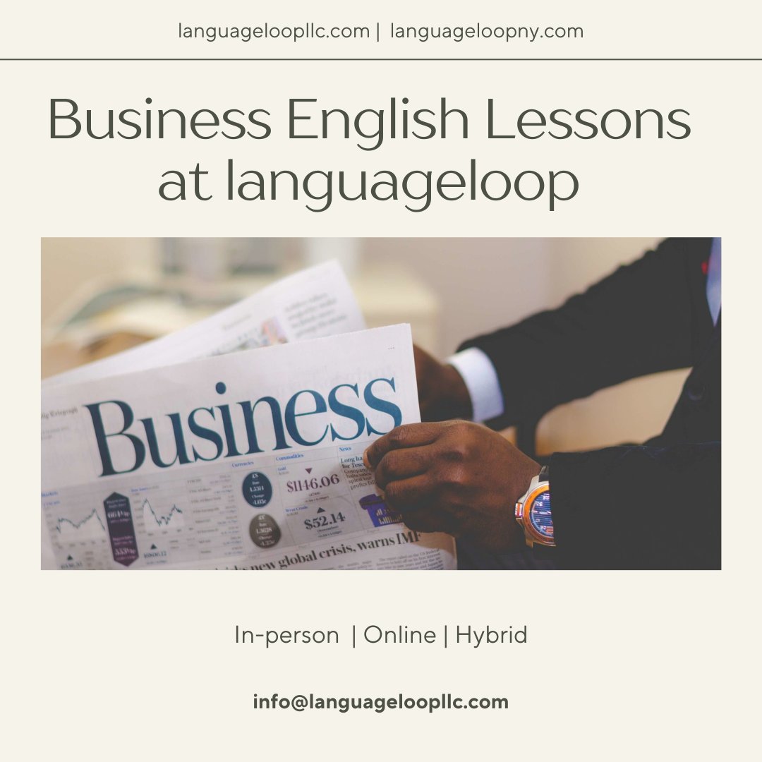 prepare your english for business! more info: languageloopllc.com/contact/ #NYC #NewYork #Chicago #Loop #Indiana #Seattle #stlouis #Ohio #Texas #michigan #languageschool #english #business