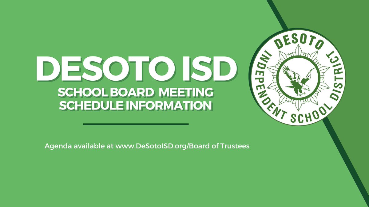 The DeSoto Independent School District Board of Trustees invites its school community to attend its June series of upcoming meetings. desotoisd.org/news/newsroom/…