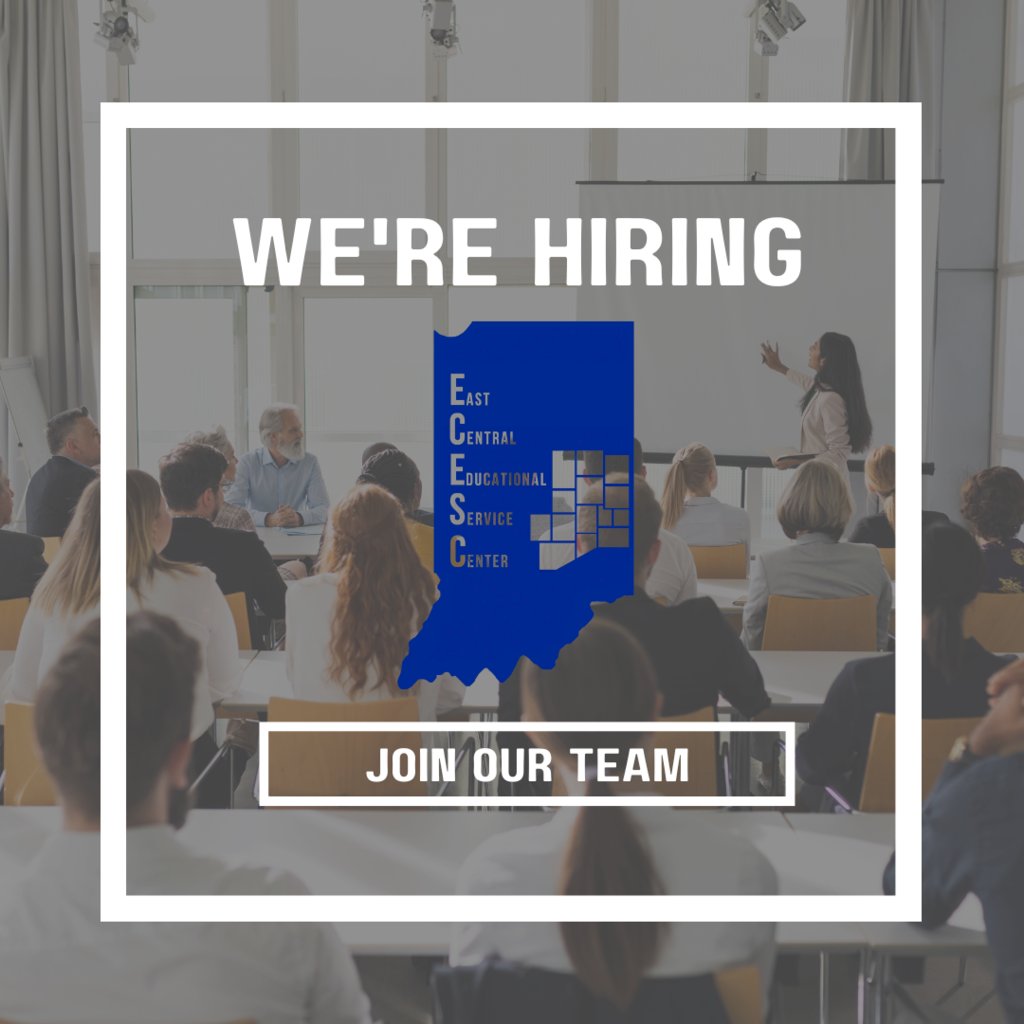 We're hiring! Are you an educational professional interested in supporting the work of area schools? Consider joining our team. ecesc.k12.in.us/page/ecesc-ope…