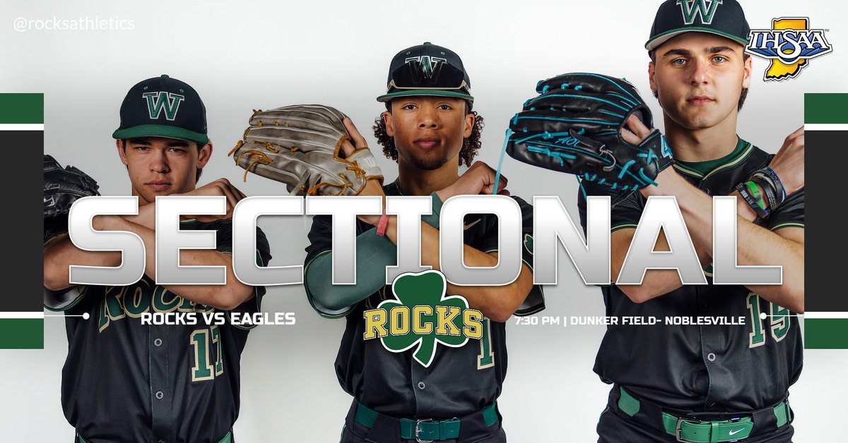 Westfield Rocks Athletics (@rocksathletics) on Twitter photo ⚾️GAMEDAY⚾️
<a href="/GoRocksbaseball/">Westfield Baseball</a>
🏆 <a href="/IHSAA1/">IHSAA</a> Sectional #8
🆚 <a href="/ZCSeagles/">Zionsville High School Athletics</a>
⏰ 7:30PM
📍 Dunker Field - Noblesville
🎟️ westfieldathletics.com/Tickets
📺 ihsaatv.org ⚾️GAMEDAY⚾️
<a href="/GoRocksbaseball/">Westfield Baseball</a>
🏆 <a href="/IHSAA1/">IHSAA</a> Sectional #8
🆚 <a href="/ZCSeagles/">Zionsville High School Athletics</a>
⏰ 7:30PM
📍 Dunker Field - Noblesville
🎟️ westfieldathletics.com/Tickets
📺 ihsaatv.org