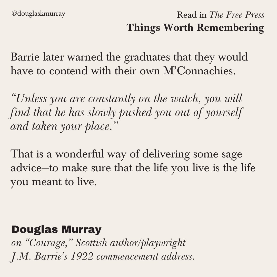 @DouglasKMurray on J.M. Barrie’s “Courage.” thefp.pub/44PLQHZ