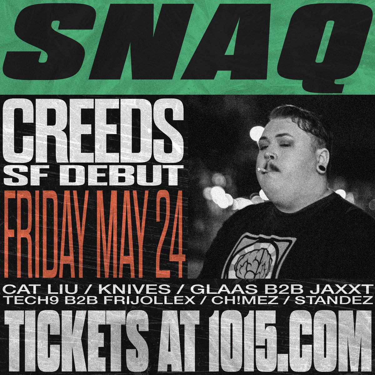 Who's ready to go HARD this Fri. 5/24  <a href="/1015sf/">1015sf</a> !? 💪😤 Let us know in the comments 👇

Feat. @DJ_Knives + <a href="/iamnotjasper/">Jasper Tay</a> + <a href="/SpinAndDestroy/">S.A.D. Events</a> + <a href="/snaq_official/">the snaq that smiles back</a> + @djfrijollex + <a href="/ChapasMusic/">𝖈𝖍𝖆𝖕𝖆𝖘</a> +  <a href="/alicelongyugao/">Alice Longyu Gao</a> + More  🎶

Grab 10% off Tix now❗ Link in our Bio 🔗