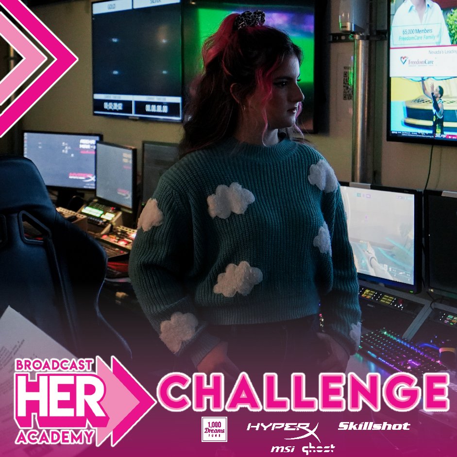 Did you hear?? Our #BroadcastHERAcademy Challenge returns thanks to our partners @HyperX & @SkillshotMedia! This fellowship program for women in esports and gaming offers our recipients an all-expense paid trip to Games Week Georgia to spend shadowing @SkillshotMedia, $500