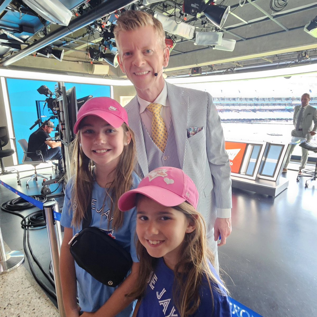 Kate and Addison with the birthday boy <a href="/SNETCampbell/">Jamie Campbell</a> <a href="/BlueJays/">Toronto Blue Jays</a> <a href="/Sportsnet/">Sportsnet</a>