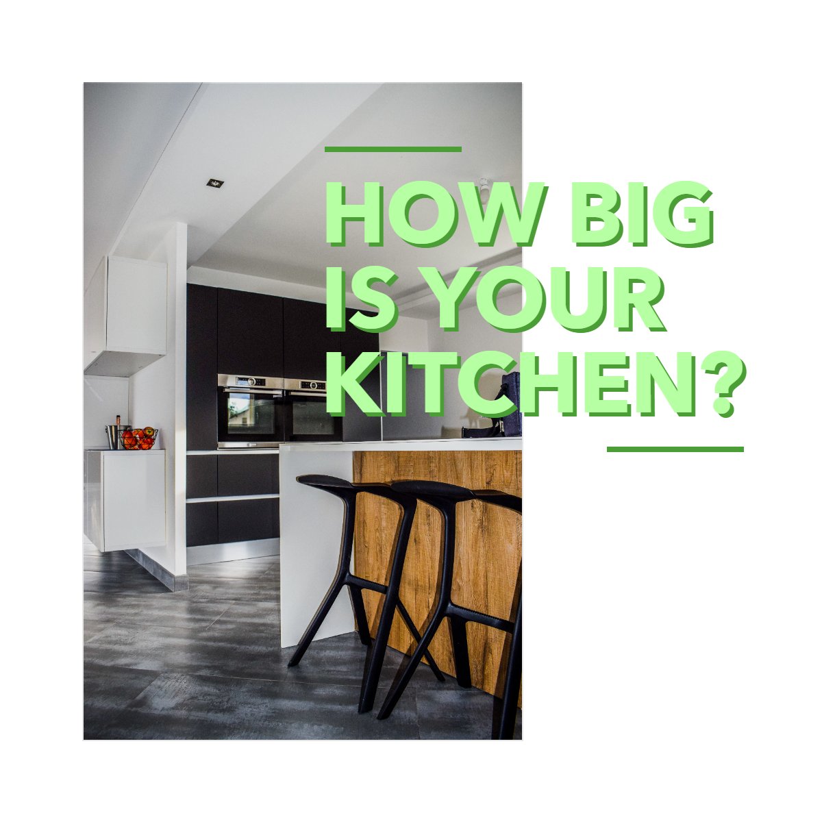 In the US, the average kitchen size for single homes is 161 square feet.

How big is your kitchen? 

#realestate #kitchensize #kitchen #homes
 #homesales
