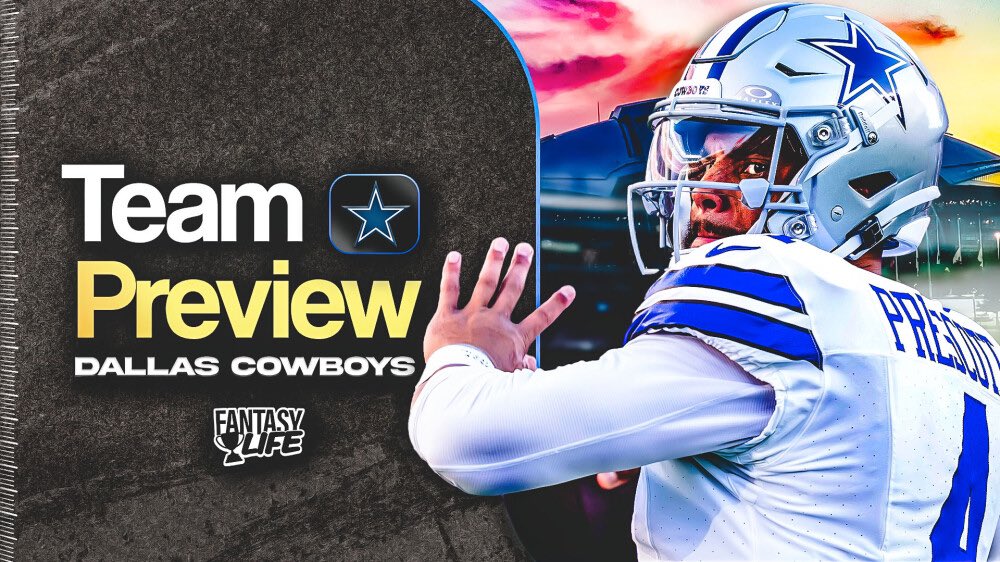Dallas Cowboys team preview! -Death, taxes, Dak Prescott leading high-scoring offenses -Zeke might fall into the end zone 10 times -💿🐑 WR1 -A$AP Ferg looks a lot like a top-10 fantasy TE -Under 10.5 wins sorry not sorry ✍️ fantasylife.com/articles/redra…
