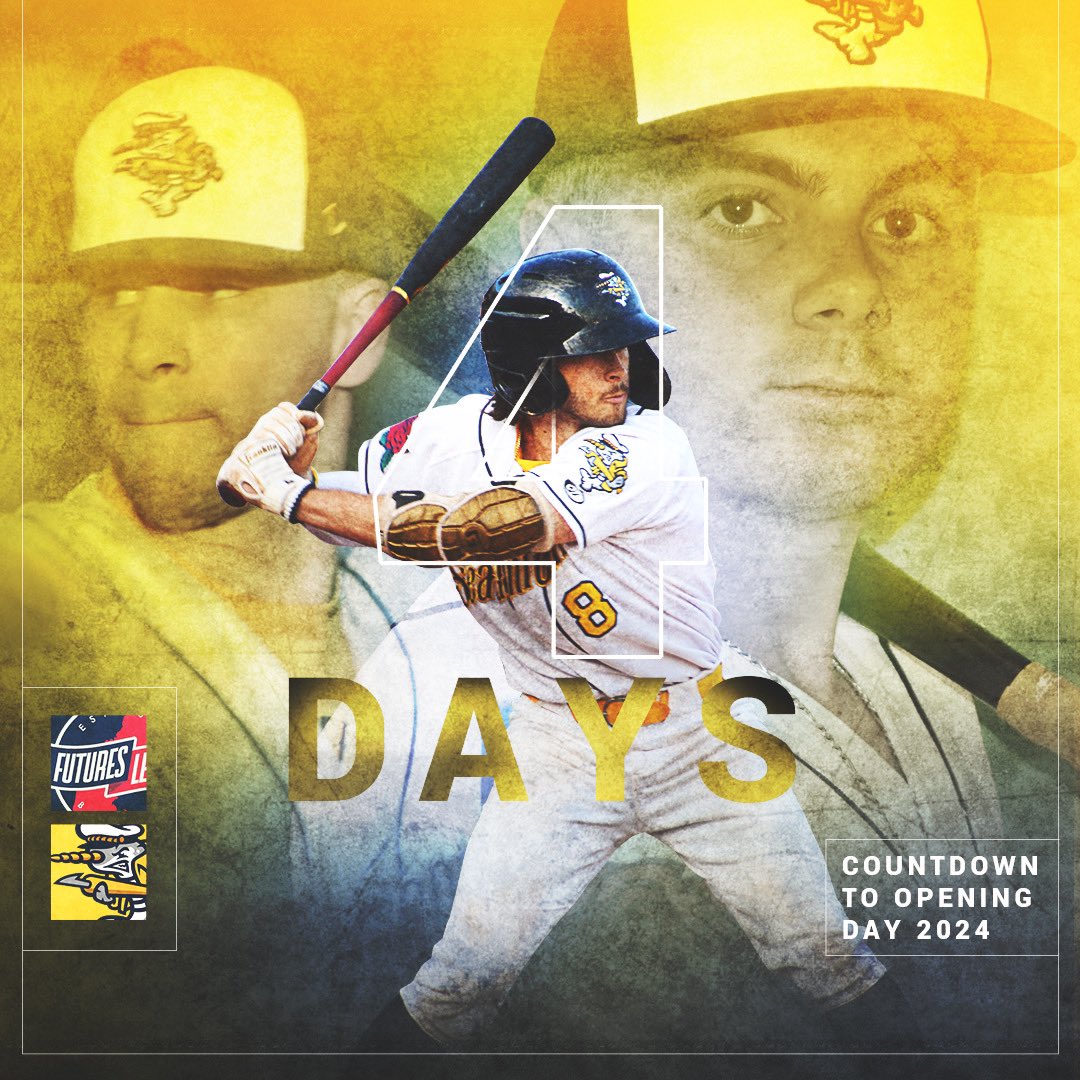 FuturesLeague's tweet photo. ⚾️🔜 𝐂𝐎𝐔𝐍𝐓𝐃𝐎𝐖𝐍 𝐓𝐎 𝐎𝐏𝐄𝐍𝐈𝐍𝐆 𝐃𝐀𝐘

A big #SeaUnicorns🦄 summer in the Rose City opens in just 4️⃣ days!

Reigning #FuturesLeague champs. 30 years at Dodd. All-Star Game. Lots of fun! https://t.co/WTJhUuMkuV