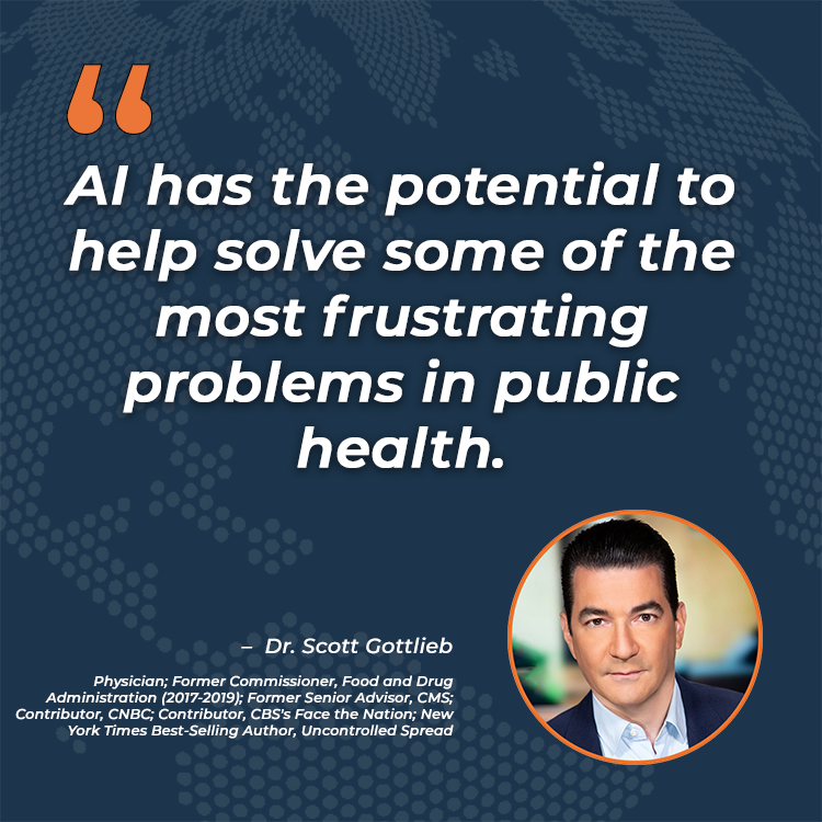 Dr. Scott Gottlieb has helped lead the creation of a new regulatory framework for adopting artificial intelligence in developing new therapeutics and delivering healthcare. Contact us to host @ScottGottliebMD for a speaking engagement. hubs.ly/Q02xNSBS0 #AIExpert