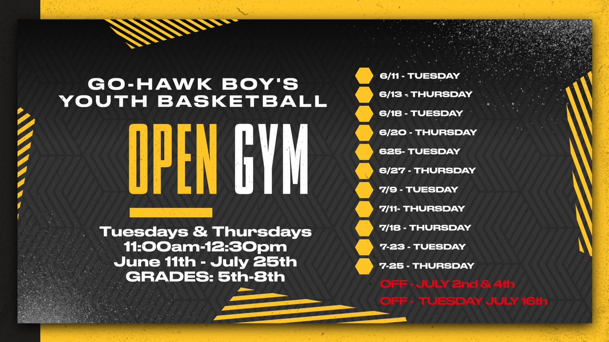 🏀 ATTN: 5th-8th graders who want to work on their skills this summer…here are 11 opportunities to get better!  🏀