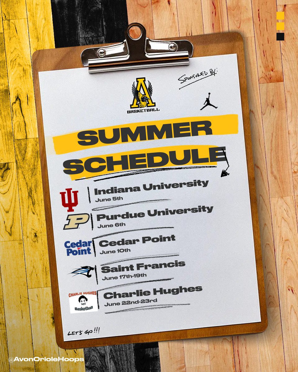 Summer Shootout Schedule Update 
⬇️⬇️⬇️