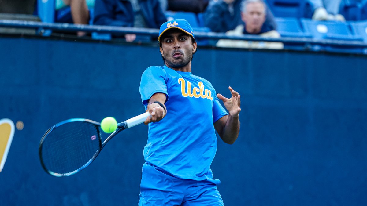 Govind Nanda's decorated career as a Bruin comes to an end, as he falls to No. 23 Michael Zheng (Columbia) 6-3, 6-3 in #NCAATennis singles action. #GoBruins
