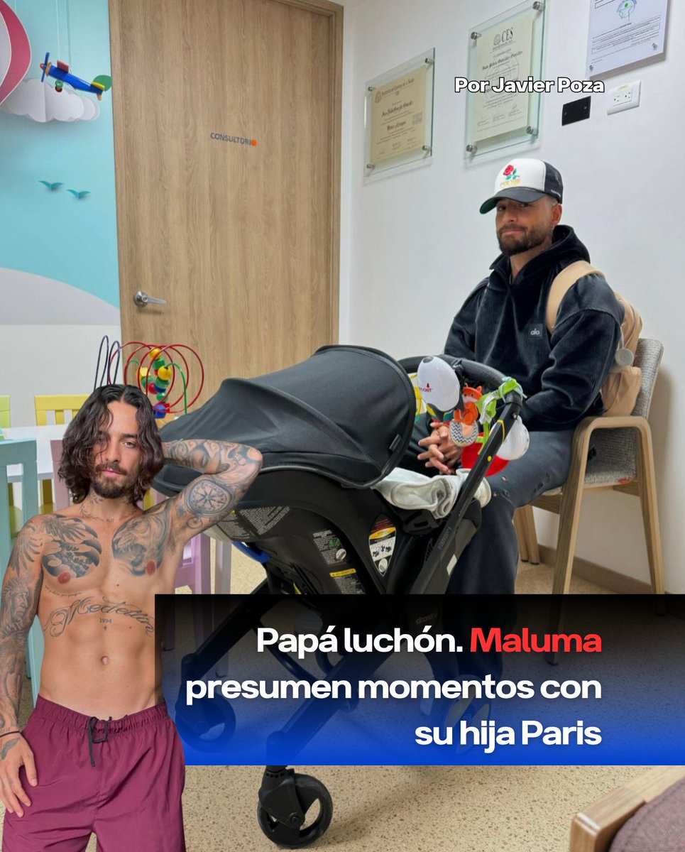“Esperando cita con el pediatra 😂”, escribió #Maluma al pie de esta fotografía donde aparece junto a su hija Paris esperando a consulta. ¿Cuántos likes para este “papá luchón”? Por @javierpoza 📸IGMaluma