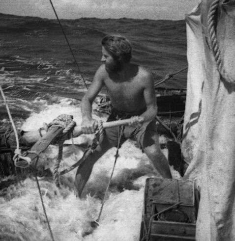 On this day in 1947, Norwegian #adventurer #ThorHeyerdahl came ashore in #FrenchPolynesia. He'd sailed all the way across the #Pacific, setting out from #Peru by himself on a 4,300-mile journey — in a homemade raft made only with balsa logs and hemp rope. Heyerdahl's intent was