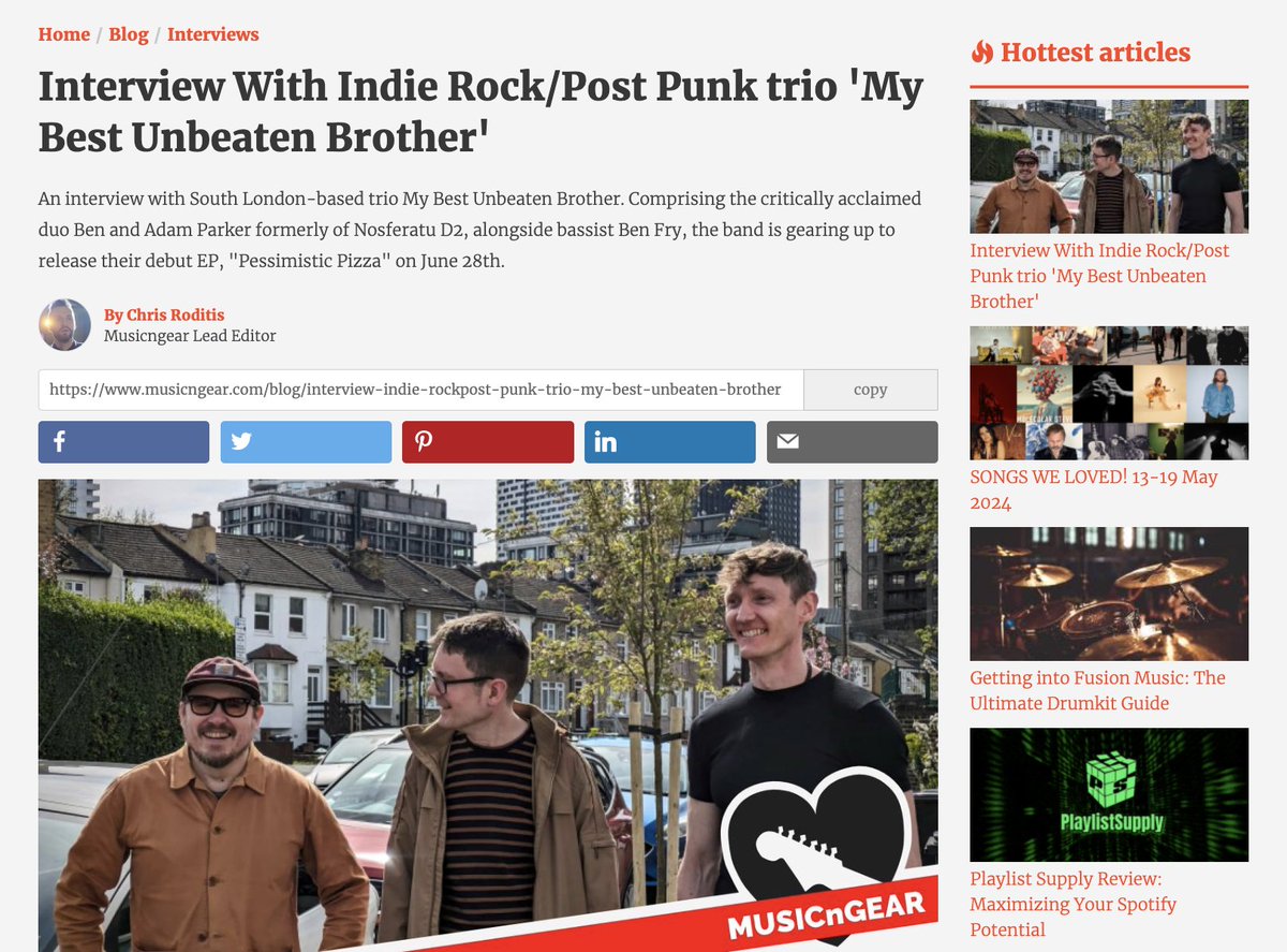 Audio Antihero (Avery Friedman LP Out Now) (@audioantihero) on Twitter photo It has been a loooooooong time away for <a href="/BenSRS/">Ben Parker</a> (Nosferatu D2 / Tempertwig / Superman Revenge Squad) so it's great to have <a href="/MUSICnGEAR/">MUSICnGEAR</a> getting caught up with him in advance of the <a href="/BestUnbeatenBro/">My Best Unbeaten Brother</a> debut!
Read: musicngear.com/blog/interview… It has been a loooooooong time away for <a href="/BenSRS/">Ben Parker</a> (Nosferatu D2 / Tempertwig / Superman Revenge Squad) so it's great to have <a href="/MUSICnGEAR/">MUSICnGEAR</a> getting caught up with him in advance of the <a href="/BestUnbeatenBro/">My Best Unbeaten Brother</a> debut!
Read: musicngear.com/blog/interview…