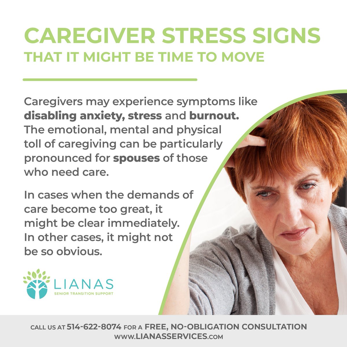 Signs that it might be time to move to a senior living community: Caregiver stress #helpingmomsanddads #seniorsupport #seniorcare #eldercare #seniorliving