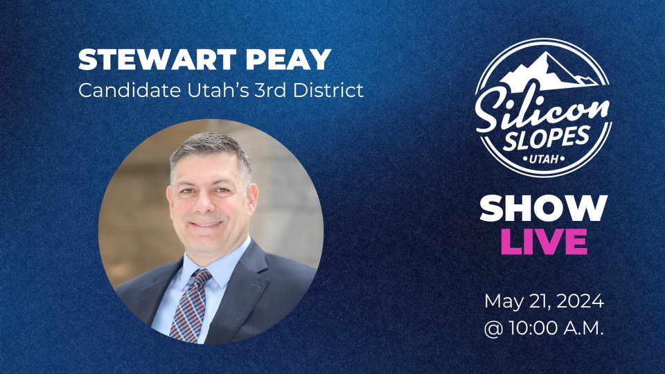 Tomorrow, Stewart Peay, Candidate Utah’s 3rd District, will be on the Silicon Slopes Show Live! Tune in at 10:00 A.M. on LinkedIn, X, or the Silicon Slopes app. More info here: slopes.live/3ym317u