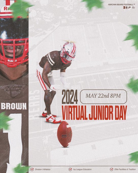 Thank you @Coach_RMattison for the Virtual Junior Day Invite! Can’t wait to attend. @NoFoFootball @NFHS_FB_Recruit @mister_coachZib @BrownU_Football