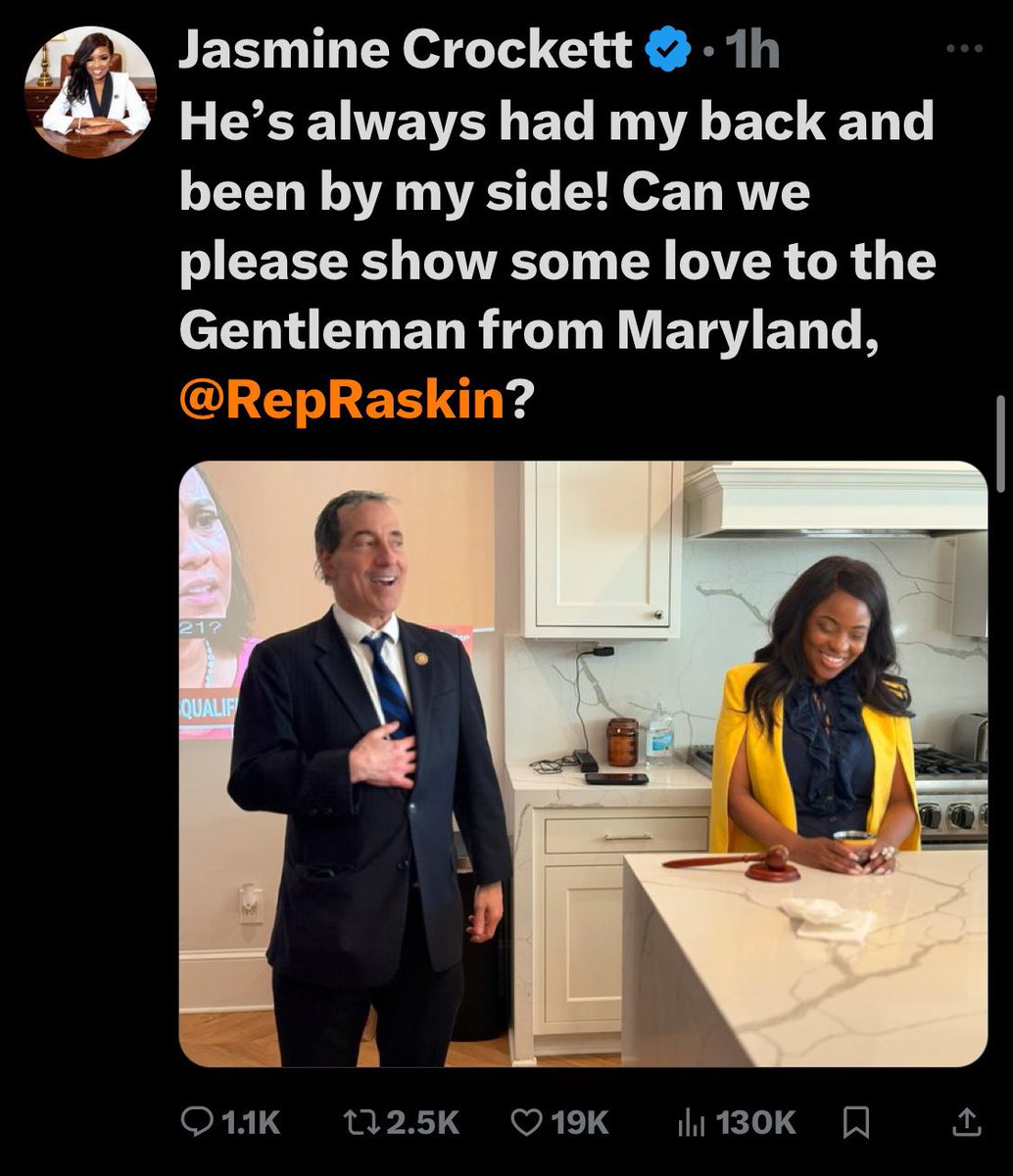 🤡 Raskins @RepRaskin new hootchie Mama! You backin that a$$ up @RepJasmine 🤣🤣🤣🤣