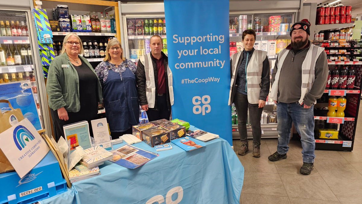 DRaoCoopMP's tweet photo. The local Member Pioneer team in Ilfracombe held a successful Your Membership Live session 🙌 @coopuk Members and customers engaged in conversations about ethical trading, learned the value of membership to local causes and enjoyed Fairtrade tasters 💙 https://t.co/jYVX51iPyz