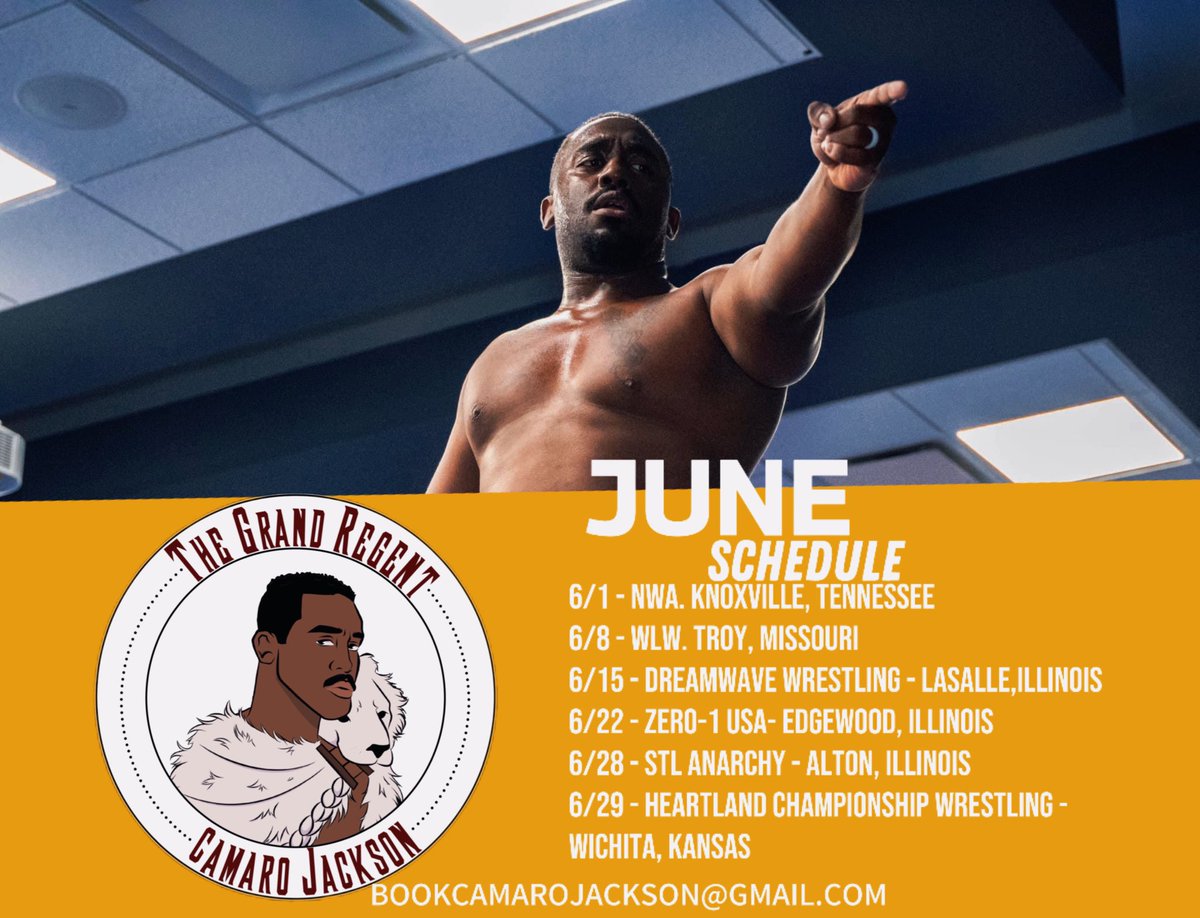 A few opportunities. Still chasing some good. Hitting the roads. The summer is here, here is June. Let’s wrestle 👊🏾 📸: @lunapixkc Bookcamarojackson@gmail.com