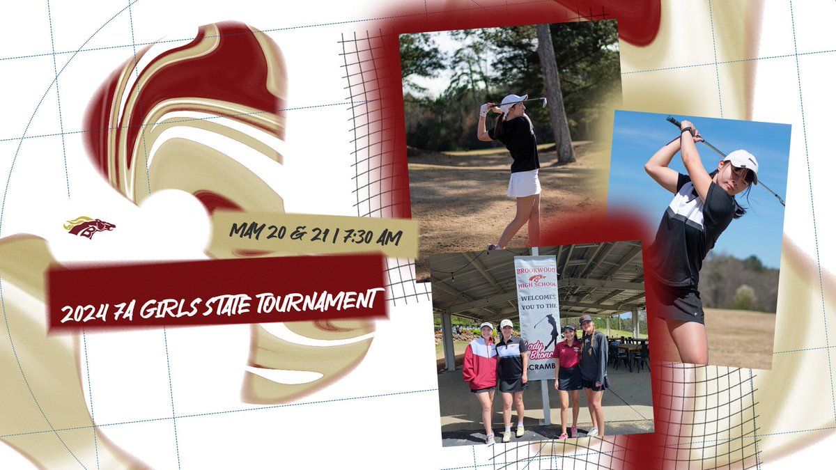 🏆 2024 7A Girls Golf State Tournament
⛳️ <a href="/SunsetHillsCC/">Sunset Hills CC</a> 
📍 Carrollton, GA
⏰ 7:30 AM
📱<a href="/iWanamaker/">iWanamaker</a> 
🏌️‍♀️<a href="/PaigeGreco5/">Paige Greco</a> <a href="/asagrandy/">Asa G</a> <a href="/Elladunn1103/">Ella</a> <a href="/aubreyjulyc/">aubreyjulyc</a> 
🧲 <a href="/Bwoodsports/">Brookwood Athletics</a> <a href="/BusterConnects/">Buster Connects</a>