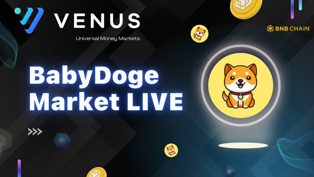VenusProtocol's tweet image. The $BabyDoge market has been successfully deployed on Venus @BNBChain MEME tokens Isolated Lending Pool. Users can now stake and borrow against their BabyDoge Tokens.

@BabyDogeCoin #DeFi #babydogearmy