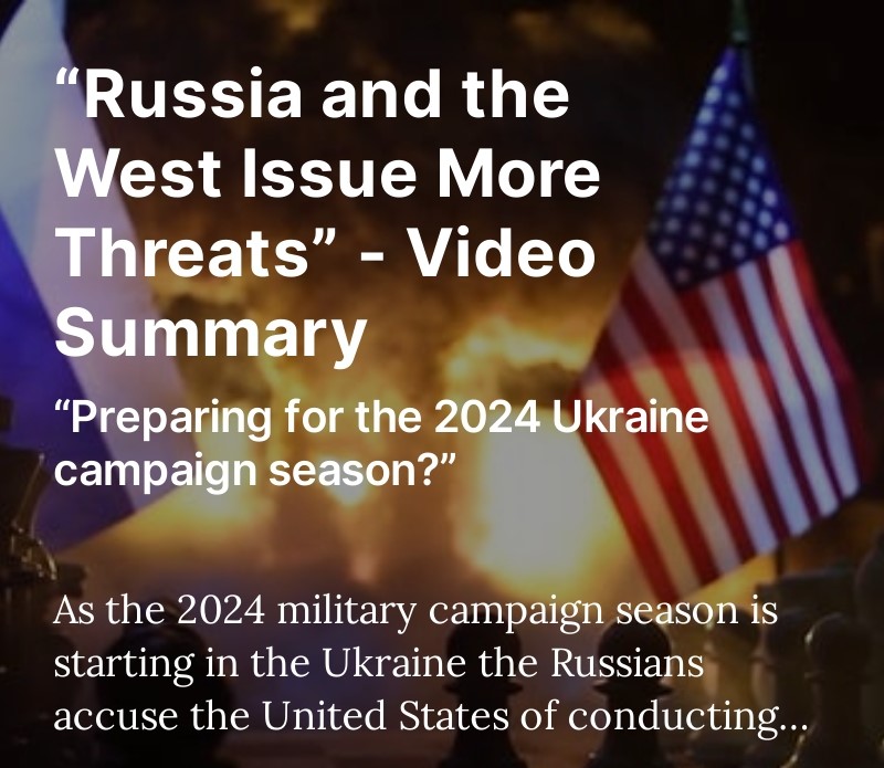 “Russia and the West Issue More Threats” - Video Summary (Substack) open.substack.com/pub/thomasleck… #UnitedStates #UnitedKingdom #France #Russia #Ukraine #EuropeanUnion #UkraineWar #RussiaUkraineWar #UkraineRussiaWar #Putin #Zelensky #G7