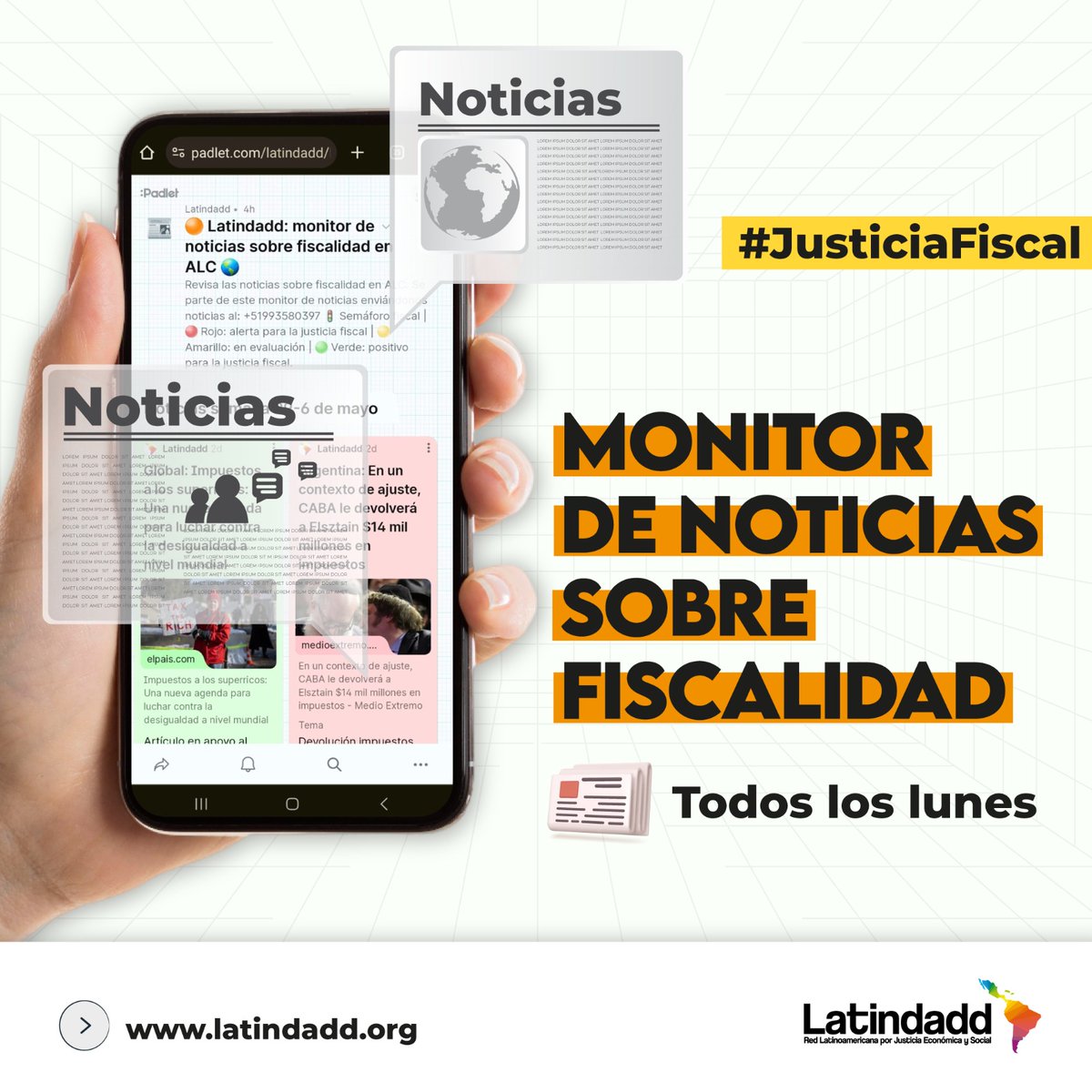 📰 Como todos los lunes, llega el monitor de noticias sobre fiscalidad en América Latina y el Caribe #Latindadd 🌎 🗓️ 13-19 de mayo | Link: bit.ly/NoticiasFiscal…