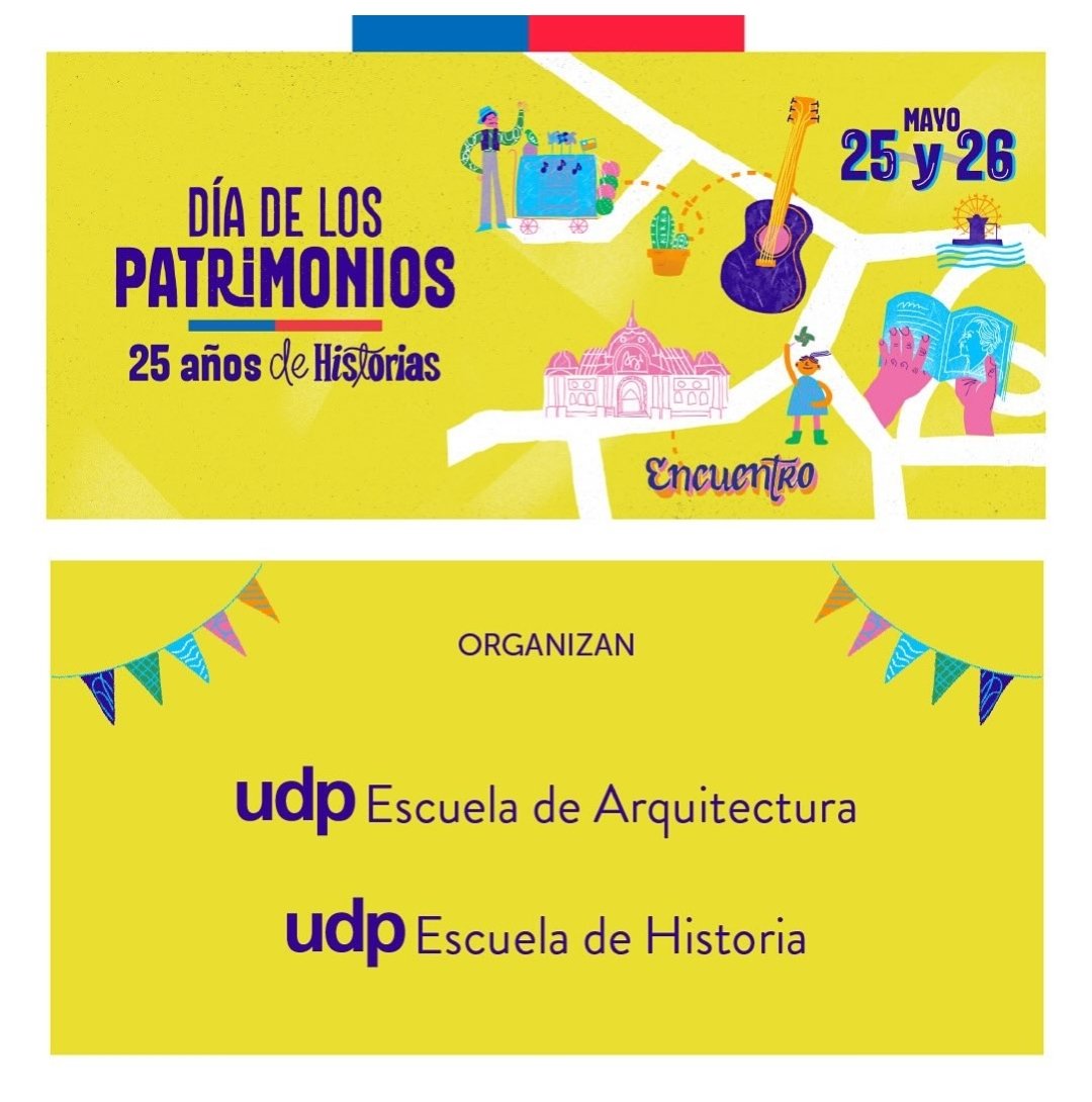 Atentos  con los recorridos patrimoniales que co-organizan las Escuelas de Arquitectura e Historia <a href="/udp_cl/">UDP</a>  para este 25 y 26 de mayo. <a href="/aortegae/">Andrea Ortega Esquivel</a> <a href="/MarceloMardon15/">Marcelo Mardones</a>  <a href="/icsoUDP/">ICSO UDP</a> Más info en udp.cl