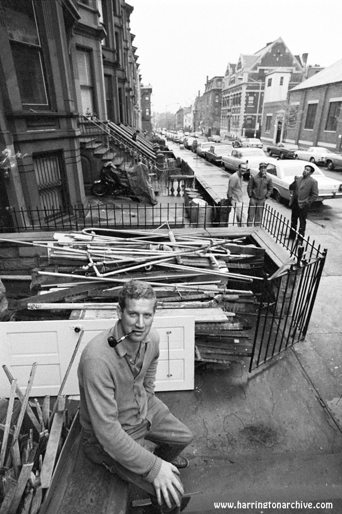 Look at all those PIPES! :) 

Hugh Hildesley renovating No. 214 Lincoln Pl in #ParkSlope, 55 years ago!

#DYK the #HISTORY of YOUR #Brooklyn #brownstone?