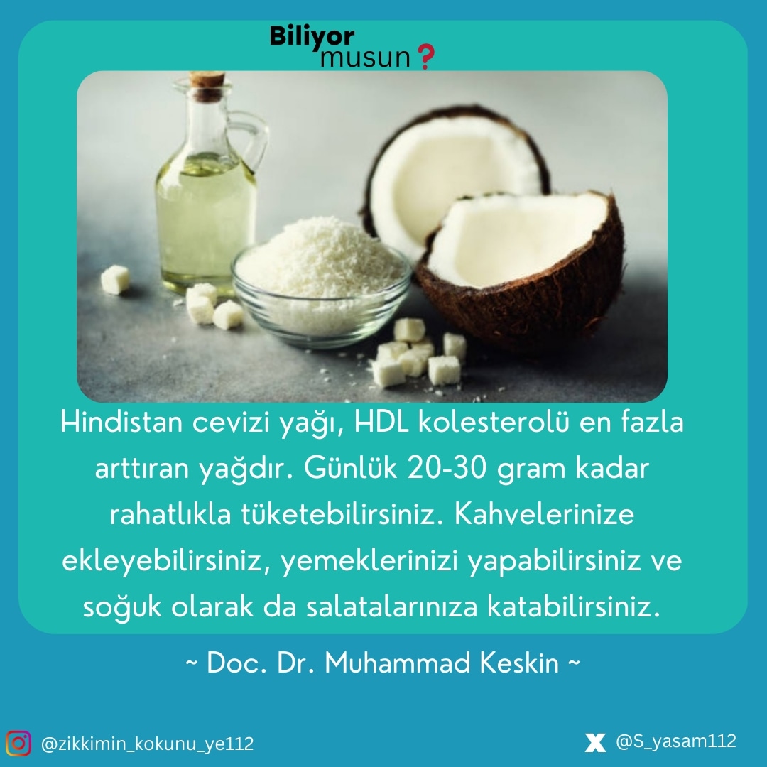 #saglıklıkal
#kardiyobey
#kesfetteyiz
#keşfetedüş 
#biliyormusun
#biliyormuydun
#sağlıklıyaşam
#hindistancevizi
#sağlıklıbeslenme
#koruycuhekimlik
#ilaçsızyaşıyoruz
#hindistanceviziyağı 
#muhammedkeskin 
#ilaçsızyaşammümkün
#zıkkımınkökünüyeme 
@kardiyobey