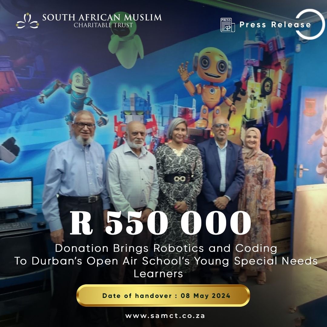 samct_za's tweet photo. R 550 000 Donation Brings Robotics and Coding To Durban's Open Air School's Young Special Needs Learners
https://t.co/P3Mzv0hBi2
#southafrica #samct #charitysa #philanthropy #education #educationfirst #makeadifference #donate #socialimpact #health #sustainability #community https://t.co/jUwuyIqpQx