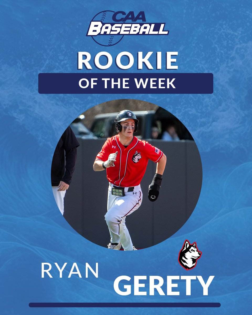 Coastal Athletic Association (@caasports) on Twitter photo โพ๏ธ #CAABaseball Rookie of the Week
Ryan Gerety batted .500 (4-8) and drew a walk in a pair of starts for <a href="/GoNUbaseball/">Northeastern Baseball</a> last week.
โก๏ธbit.ly/4bLzuTu โพ๏ธ #CAABaseball Rookie of the Week
Ryan Gerety batted .500 (4-8) and drew a walk in a pair of starts for <a href="/GoNUbaseball/">Northeastern Baseball</a> last week.
โก๏ธbit.ly/4bLzuTu