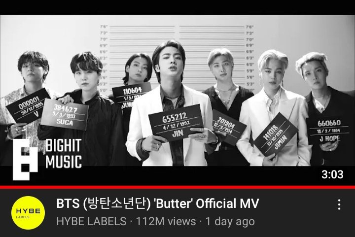 it's been three years since butter by bts was released, getting 112M views in 24 hrs and still, no one has been able to break that record.