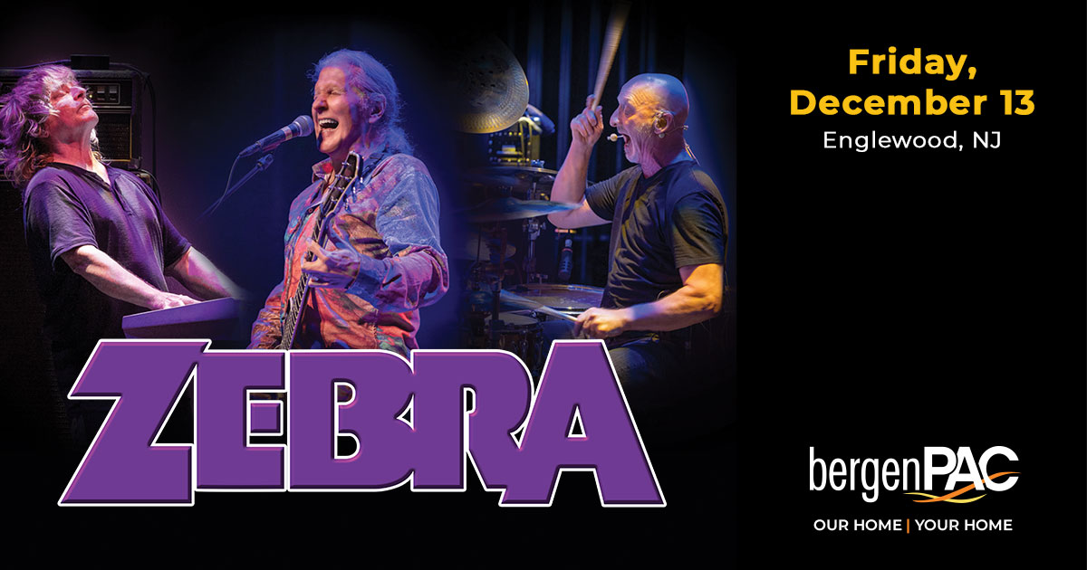 #JUSTANNOUNCED 📣

Zebra 🦓 has defied the odds of most rock bands by all original members staying together & continuing to evolve their sound. On 12/13, the best hard-rocking  bands of the 80s comes to bergenPAC.

🎟️On Sale: Fri. 5/24 @ 11AM
#rockband #ProgressiveRock @ZebraBand