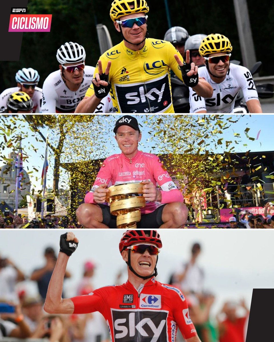 INCÓNICO 🩷💛❤️

En el día de su cumpleaños, recordamos que Chris #Froome fue el último ciclista en ganar las tres grandes vueltas, ¿creen que alguien podrá igualarlo? 🤔
